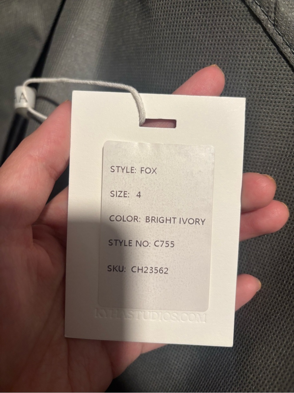 KYHA Studios FOX, style C755, Bright Ivory Unaltered - Picture 5 of 5